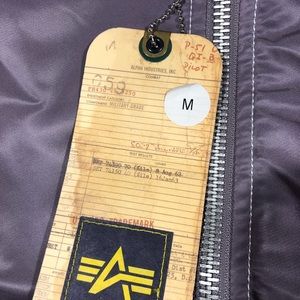 Alpha Industries Washed Purple Bomber